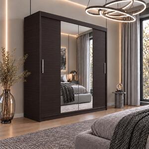 Dressing Alex, 160x60x200cm, cu oglinda, Wenge, Pal 18 mm