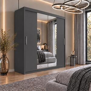 Dressing Alex, 180x60x200cm, cu oglinda, Antracit, Pal 18 mm