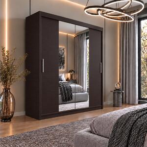 Dressing Alex, 160x60x200cm, cu oglinda, Wenge, Pal 18 mm