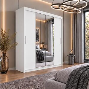 Dressing Alex, 160x60x200cm, cu oglinda, Alb, Pal 18 mm