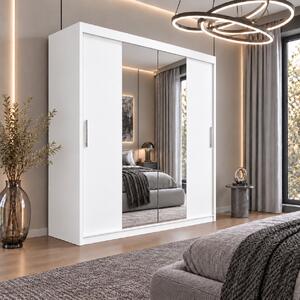Dressing Alex, 180x60x200cm, cu oglinda, Alb, Pal 18 mm