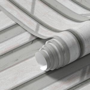 Tapet Efect de panou de lemn în culoarea gri deschis, Tapet 3D, a00055 : Uwalls.ro