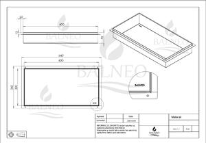 Balneo Wall-Box No Rim Inox raft de nișă 60 cm OB-IN3-NR