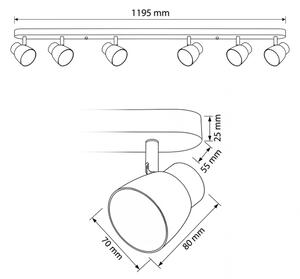 Brilagi - Spot LED RGBW reglabil NUGGET 6xGU10/6W/230V negru/auriu