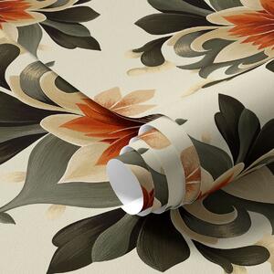 Tapet Abstract luminos model floral pe fundal luminos, Tapet vintage, a00069v3 : Uwalls.ro
