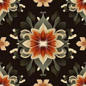 Tapet Model floral abstract, Tapet vintage, a00069v2 : Uwalls.ro