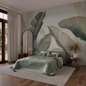 Tapet Frunze tropicale, Fototapet pădure, Fototapet Tropics, w03427 : Uwalls.ro
