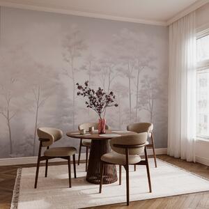 Tapet Pădure trendy în culori pastelate delicate, Fototapet pădure, Fototapet Birches, w03525 : Uwalls.ro