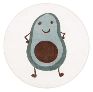 Covor pentru copii verde mentă-fildeș ø100 cm Avocado Mint – FD