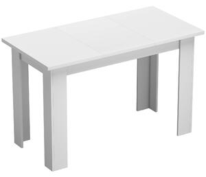 HOMCOM Masă de dining modernă cu spațiu de depozitare, 120 cm, albă | Aosom Romania
