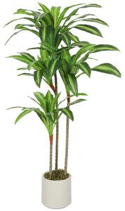 HOMCOM Arbore artificial Dracaena 120 cm cu ramuri flexibile - Verde | Aosom Romania