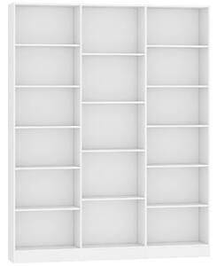 HOMCOM Bibliotecă cu Polițe Reglabile și Sistem Anti-Răsturnare din PAL, 149 x 23,6 x 188 cm, Albă | Aosom Romania