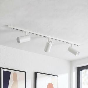 Lindby Sistem de șine Linaro, Ø 7 cm, cu 3 becuri, LED, alb, CCT, reglabil, Alb, Studiu / Birou, Metal, Modern