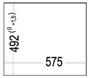 Teka Forsquare chiuveta tegranit 59x50 cm negru 115260019