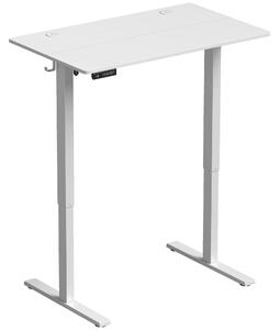 HOMCOM Birou Reglabil Electric cu 3 Memorii, Display LED, Orificiu Cabluri, PAL, 100x60x72-118 cm, Alb | Aosom Romania