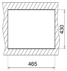 Teka Clivo chiuvetă din granit 49x45.5 cm gri/grafit/onix 40148010