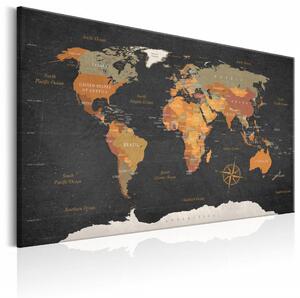 Tablou - World Map: Secrets of the Earth