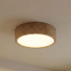 TEMAR LIGHTING Cleo plafonieră, Ø 38 cm, 3 becuri, lemn de stejar, E27, reglabil, Lemn, Camera de zi / sufragerie, Lemn, Modern