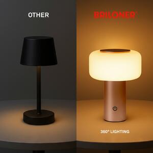 Briloner Lampa de masă cu LED și baterie Juna, maro, IP44, dimabilă, 20 cm, reglabil, Maro / Rugină, Plastic, Modern