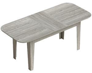 HOMCOM Masă Ovală Extensibilă pentru Dining, 140-180 cm, Gri Efect Lemn | Aosom Romania