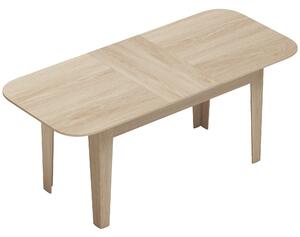 HOMCOM Masă Ovală Extensibilă pentru Dining, 140-180 cm, Stejar | Aosom Romania