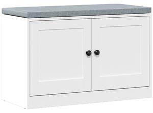 HOMCOM Bancă pentru pantofi cu pernă tapițată, 80x35,5x52,5 cm, alb | Aosom Romania