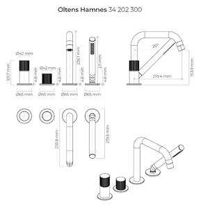 Oltens Hamnes baterie cadă-duș cadă negru 34202300