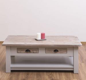Masa cafea cu 2 sertare 120x65x45cm cu finisaj Dublu color