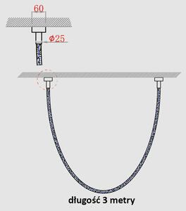 Light Prestige Rope lampă suspendată 1x73 W alb-auriu LP-642/3M