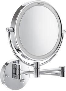Faneco Garda oglindă 20x20 cm rotund cu iluminare crom M200LVSBP