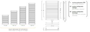 Instal Projekt Modo calorifer de baie scară 104.7x60 cm alb MOD-60/100