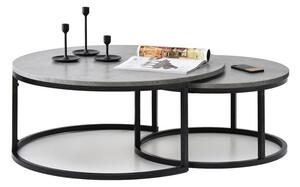 Z0ND0 Măsuță de cafea Kolja Zest Xl (beton + negru). 1111820