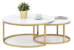 Z0ND0 Măsuță de cafea Kolja Zest Xl (alb + auriu). 1111829