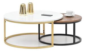Z0ND0 Măsuță de cafea Kolja Zest Xl (alb + auriu + negru). 1111830