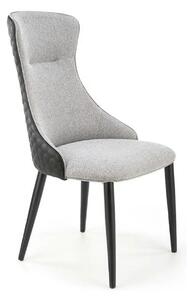 Scaun K434, gri/negru, stofa catifelata/piele ecologica, 53x54x97 cm