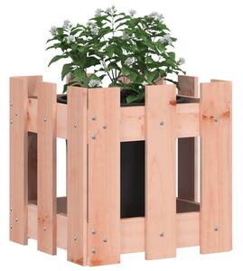 Jardinieră grădină design gard, 30x30x30 cm, lemn masiv douglas