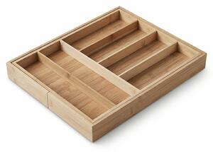 Organizer pliabil pentru tacâmuri VARIO, 53 x 33-43 cm, bambus