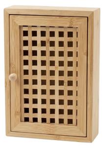 Dulapior suspendat pentru chei KIZU, 19 x 27 x 6 cm, bambus