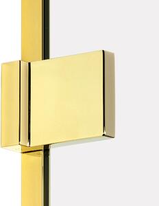 New Trendy Avexa Gold Shine cabină de duș 80x80 cm pătrat auriu luciu/sticlă transparentă EXK-1647