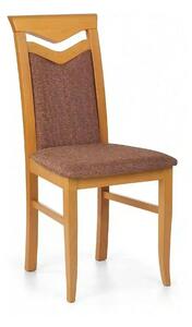 Scaun tapitat Citrone, maro/arin, stofa clasica/lemn de fag, 44X43X96