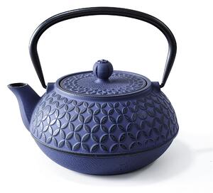 Ceainic din fontă cu infuzor SABI, 1000 ml, bleumarin