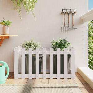 Pat înălțat grădină design gard alb 100x50x50cm lemn pin tratat