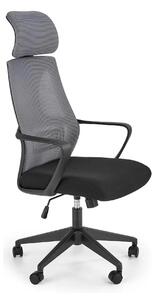 Scaun de birou VALDEZ, gri/negru, stofa/plasa, 64x60x116/121 cm