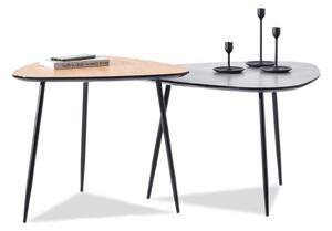Z0ND0 Măsuță de cafea Rossi Zest Xl (stejar + negru). 1111854