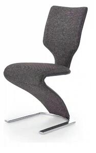 Scaun tapitat K307, gri inchis/argintiu, stofa clasica/metal, 46X62X95