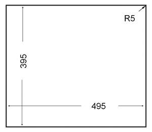 Teka Square chiuveta tegranit 54x44 cm negru 115230020