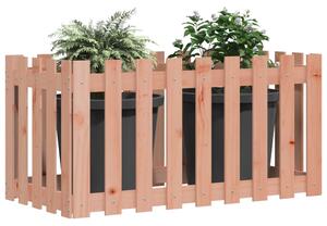 Pat înălțat grădină cu design gard 100x50x50 cm lemn douglas