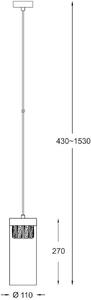 Zuma Line Gem lampă suspendată 1x28 W negru-transparent P0389-01D-P7AC