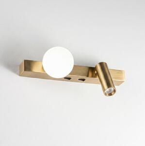 Ideal Lux - Aplică de perete LED BINOMIO 2xLED/3W/230V CRI 90 alamă