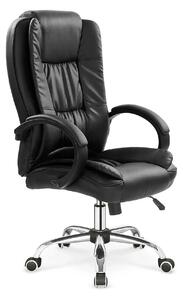 Scaun de birou RELAX, negru, piele ecologica, 64x75x110/118 cm